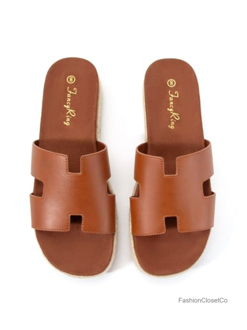 Platform Wedge H-Band Espadrilles Sandals Slip On Beach Vacation Flatform Open - Picture 5 of 6